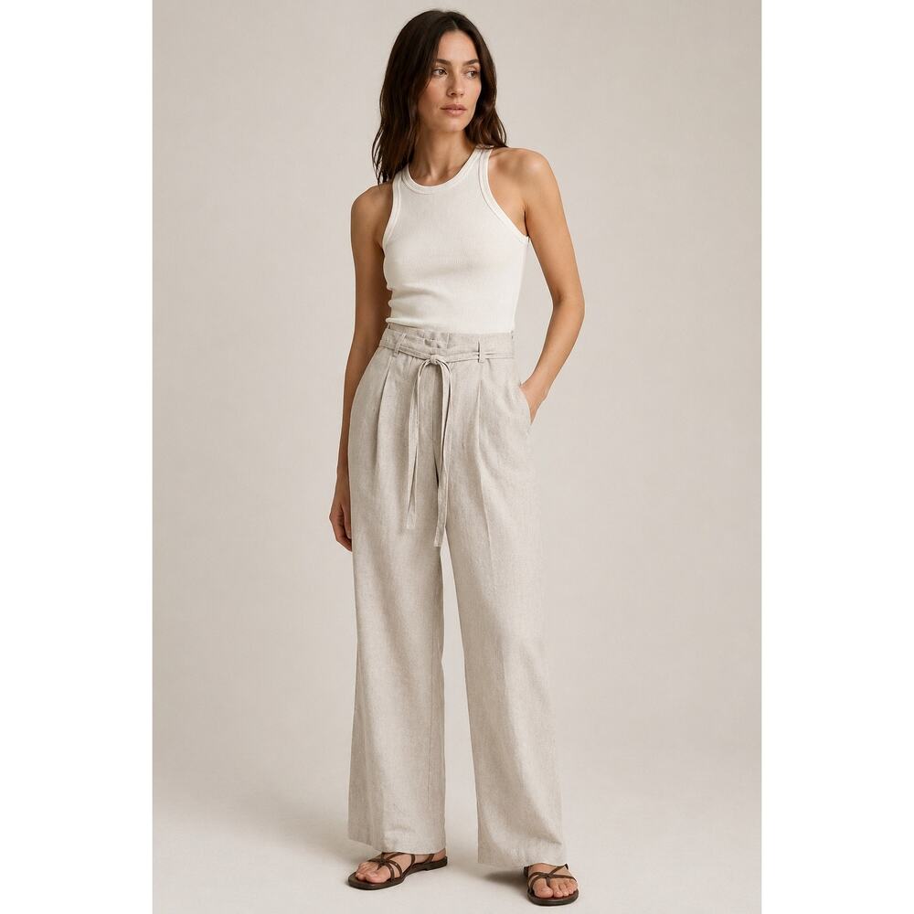 ROARI Louise Trouser in Oatmeal – Size 24 – NWT